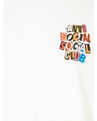 T-shirt à col rond blanc Anti Social Social Club