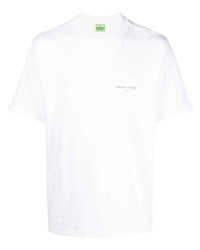 T-shirt à col rond blanc Trussardi