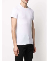 T-shirt à col rond blanc Versace