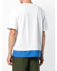 T-shirt à col rond blanc Marni