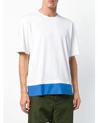 T-shirt à col rond blanc Marni