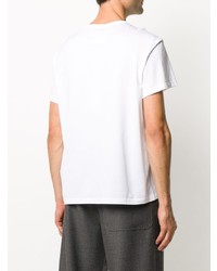 T-shirt à col rond blanc Maison Margiela