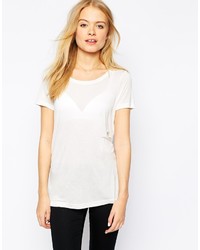 T-shirt à col rond blanc Vero Moda