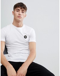T-shirt à col rond blanc Versace Jeans