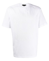 T-shirt à col rond blanc Versace