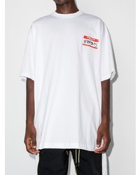 T-shirt à col rond blanc Vetements