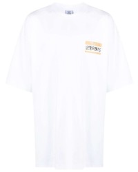 T-shirt à col rond blanc Vetements