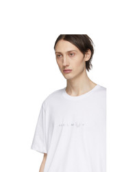 T-shirt à col rond blanc Helmut Lang