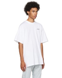 T-shirt à col rond blanc Off-White