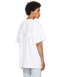 T-shirt à col rond blanc Off-White