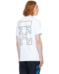 T-shirt à col rond blanc Off-White