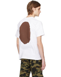 T-shirt à col rond blanc BAPE