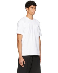 T-shirt à col rond blanc White Mountaineering