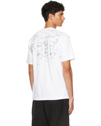 T-shirt à col rond blanc White Mountaineering