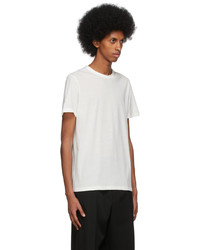 T-shirt à col rond blanc Jil Sander