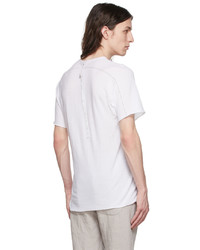 T-shirt à col rond blanc Label Under Construction