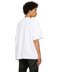 T-shirt à col rond blanc Sacai