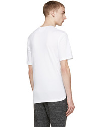 T-shirt à col rond blanc Helmut Lang