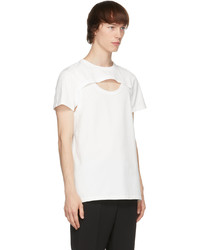 T-shirt à col rond blanc Alexander McQueen