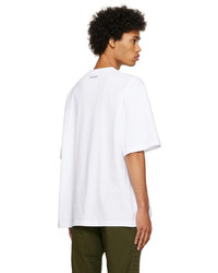 T-shirt à col rond blanc Sacai