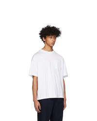 T-shirt à col rond blanc Acne Studios