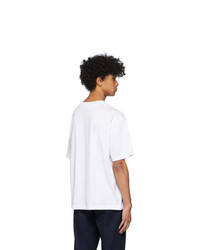 T-shirt à col rond blanc Acne Studios