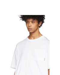 T-shirt à col rond blanc Acne Studios