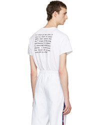 T-shirt à col rond blanc Vetements