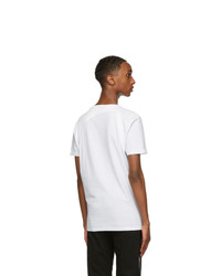 T-shirt à col rond blanc Alexander McQueen