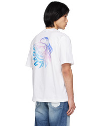 T-shirt à col rond blanc Icecream