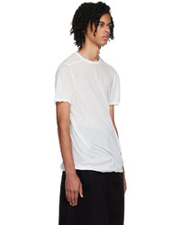 T-shirt à col rond blanc Rick Owens