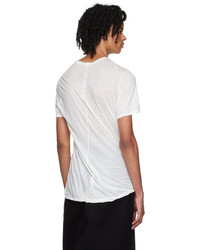 T-shirt à col rond blanc Rick Owens