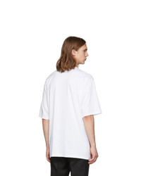 T-shirt à col rond blanc Burberry