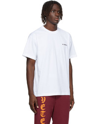 T-shirt à col rond blanc Vetements