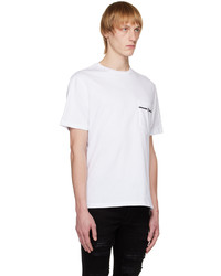 T-shirt à col rond blanc Amiri