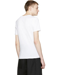 T-shirt à col rond blanc Acne Studios