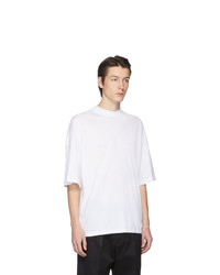 T-shirt à col rond blanc Jil Sander