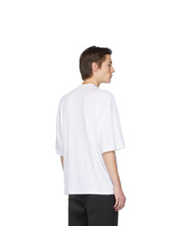 T-shirt à col rond blanc Jil Sander