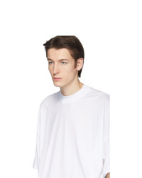 T-shirt à col rond blanc Jil Sander