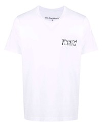 T-shirt à col rond blanc White Mountaineering