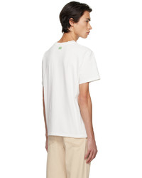 T-shirt à col rond blanc Kijun