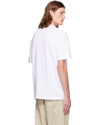 T-shirt à col rond blanc Moncler