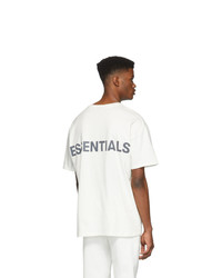 T-shirt à col rond blanc Essentials