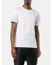 T-shirt à col rond blanc Maison Margiela