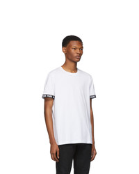 T-shirt à col rond blanc Balmain