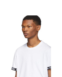 T-shirt à col rond blanc Balmain