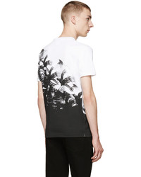 T-shirt à col rond blanc DSQUARED2