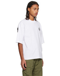 T-shirt à col rond blanc AAPE BY A BATHING APE