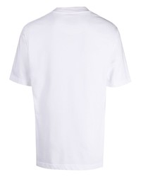 T-shirt à col rond blanc Barbour