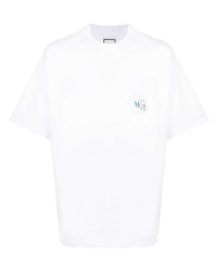 T-shirt à col rond blanc Wooyoungmi